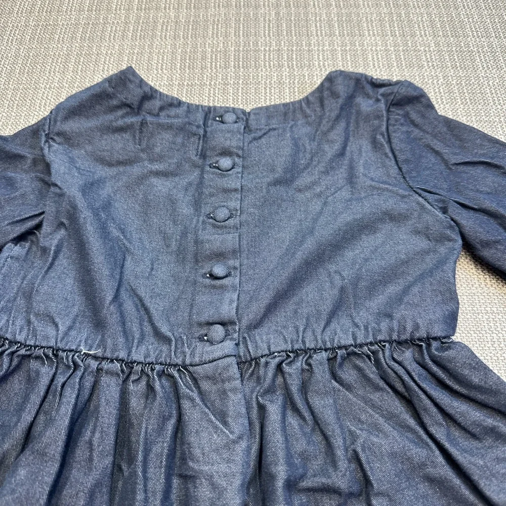 Polo Ralph Lauren Toddler Girls Denim Dress 3T Long Sleeve Blue‎ Cotton